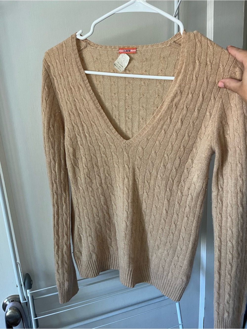 J. Crew - Cashmere Cable Knit Tan Sweater